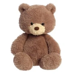 Riley The Stuffed Taupe Teddy Bear By Aurora