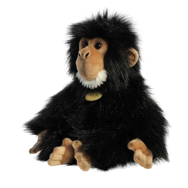 Realistic Stuffed Chimpanzee 9.5 Inch Miyoni Plush By Aurora 5 Realistic Stuffed Chimpanzee 9.5 Inch Miyoni Plush By Aurora - Image 5