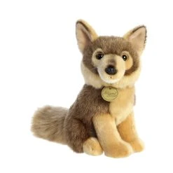 Realistic Stuffed Coyote 9.5 Inch Miyoni Plush By Aurora