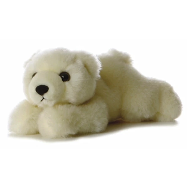Lil' Slushy The Stuffed Polar Bear Cub Mini Flopsie By Aurora 1 Lil' Slushy The Stuffed Polar Bear Cub Mini Flopsie By Aurora