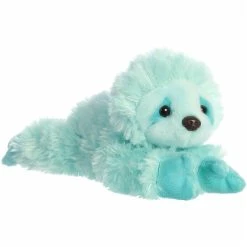 Little Minty The Stuffed Sky Blue Sloth Mini Flopsie By Aurora