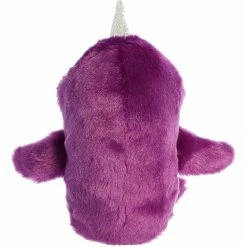 Little Neville The Stuffed Purple Narwhal Mini Flopsie By Aurora -Boutique plush toy store AR 31811 5