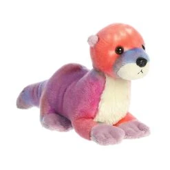 Plush Rainbow River Otter Mini Flopsie By Aurora