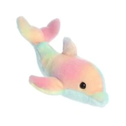Plush Rainbow Dolphin Mini Flopsie By Aurora