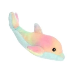 Plush Rainbow Dolphin Mini Flopsie By Aurora -Boutique plush toy store AR 31856 4