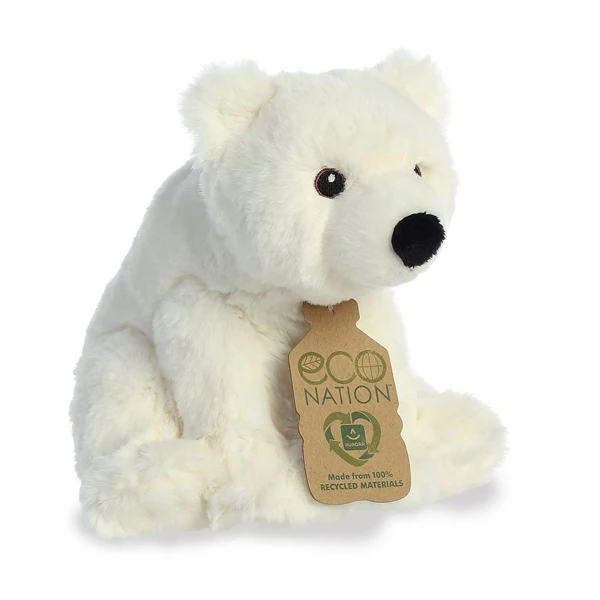 Eco Nation Stuffed Polar Bear By Aurora 2 Eco Nation Stuffed Polar Bear By Aurora - Image 2