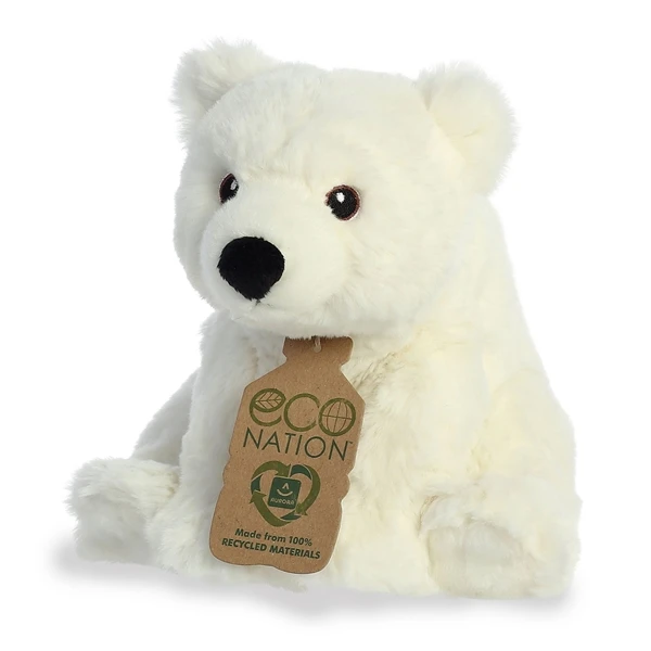 Eco Nation Stuffed Polar Bear By Aurora 3 Eco Nation Stuffed Polar Bear By Aurora - Image 3