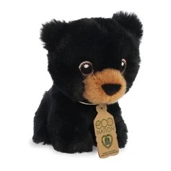 Eco Nation Mini Stuffed Black Bear By Aurora