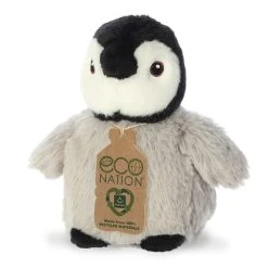 Eco Nation Mini Stuffed Penguin By Aurora -Boutique plush toy store AR 35083 6