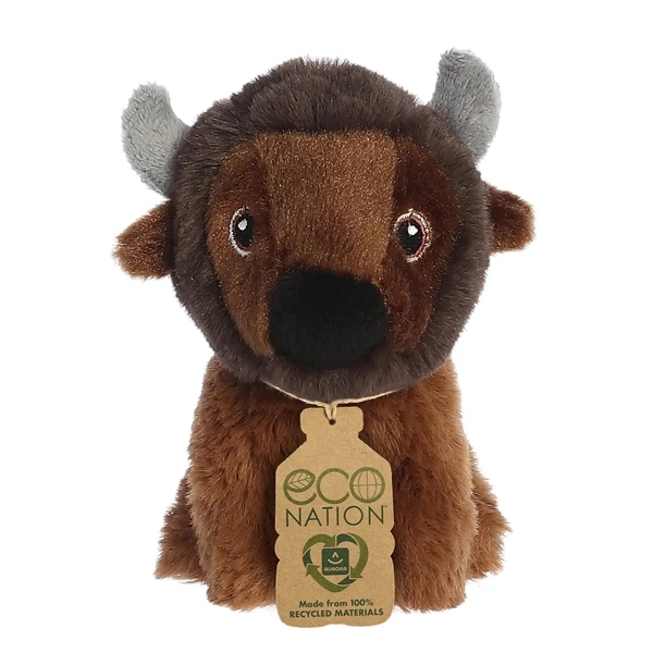 Eco Nation Mini Stuffed Bison By Aurora 2 Eco Nation Mini Stuffed Bison By Aurora - Image 2