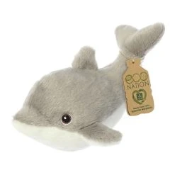 Eco Nation Mini Stuffed Dolphin By Aurora -Boutique plush toy store AR 35093 4