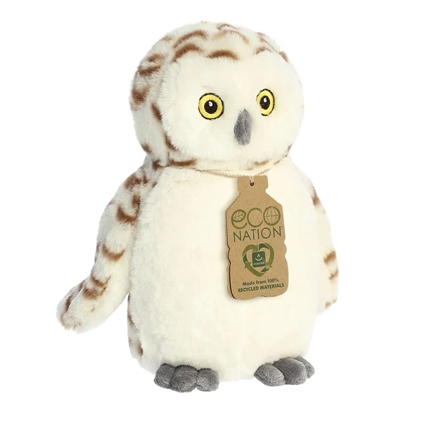 Eco Nation Stuffed Snowy Owl By Aurora 2 Eco Nation Stuffed Snowy Owl By Aurora - Image 2