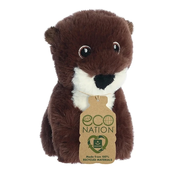 Eco Nation Mini Stuffed River Otter By Aurora 2 Eco Nation Mini Stuffed River Otter By Aurora - Image 2