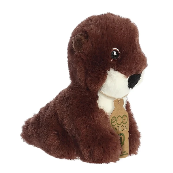 Eco Nation Mini Stuffed River Otter By Aurora 3 Eco Nation Mini Stuffed River Otter By Aurora - Image 3
