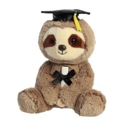 Stuffed Sloth With Graduation Cap And Diploma By Aurora -Boutique plush toy store AR 82048 6