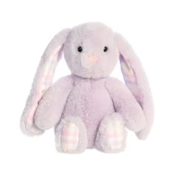 Gingham Small Lavender Plush Bunny Rabbit By Aurora
