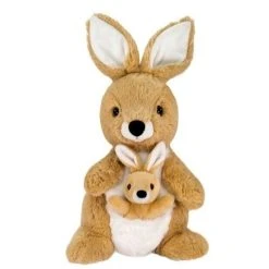 Mom And Baby Plush Kangaroos By Fiesta