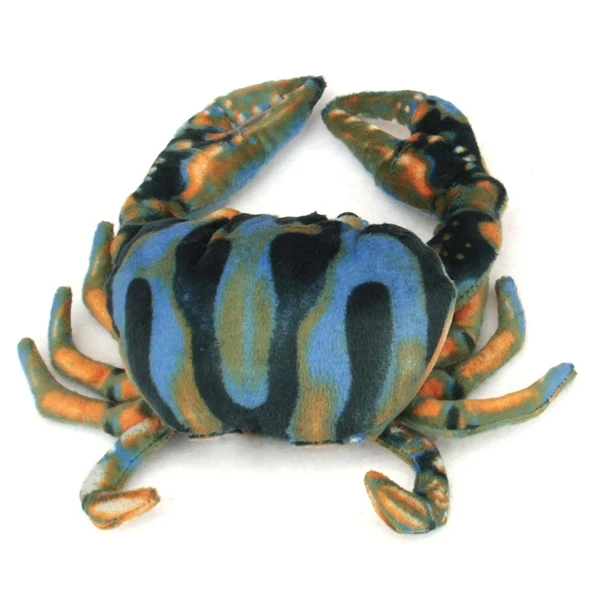 Plush Blue Crab 6 Inch Stuffed Crustacean By Fiesta 2 Plush Blue Crab 6 Inch Stuffed Crustacean By Fiesta - Image 2