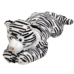 Jumbo Lying Stuffed White Tiger Plush Animal By Fiesta