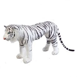 Stuffed White Tiger 40 Inch Ride-On Plush Animal By Fiesta