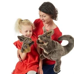 Full Body Kangaroo With Joey Puppet By Folkmanis Puppets -Boutique plush toy store FK 3178 4