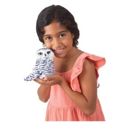 Small Snowy Owl Puppet By Folkmanis Puppets 8 Small Snowy Owl Puppet By Folkmanis Puppets -Boutique plush toy store FK 3197 5