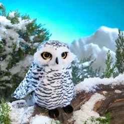 Small Snowy Owl Puppet By Folkmanis Puppets 9 Small Snowy Owl Puppet By Folkmanis Puppets -Boutique plush toy store FK 3197 6