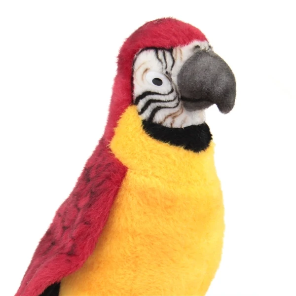 Handcrafted 7 Inch Lifelike Yellow Parrot Stuffed Animal By Hansa 2 Handcrafted 7 Inch Lifelike Yellow Parrot Stuffed Animal By Hansa - Image 2
