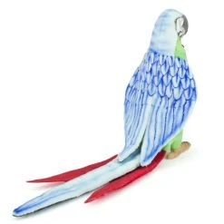Handcrafted 7 Inch Lifelike Green Parrot Stuffed Animal By Hansa 5 Handcrafted 7 Inch Lifelike Green Parrot Stuffed Animal By Hansa -Boutique plush toy store HN 3324 4