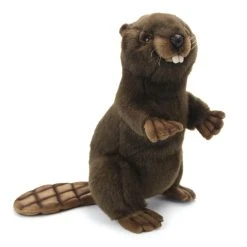 Lifelike Standing Beaver Stuffed Animal By Hansa