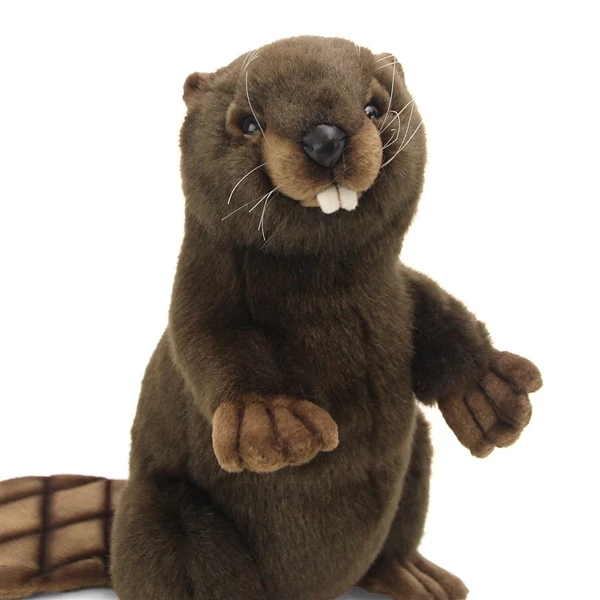 Lifelike Standing Beaver Stuffed Animal By Hansa 2 Lifelike Standing Beaver Stuffed Animal By Hansa - Image 2