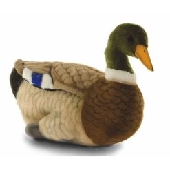 Handcrafted 14 Inch Lifelike Mallard Duck Stuffed Animal By Hansa