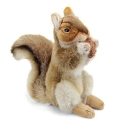 Handcrafted 9 Inch Standing Lifelike Squirrel Stuffed Animal By Hansa