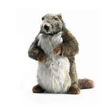Handcrafted 13 Inch Lifelike Groundhog Stuffed Animal By Hansa