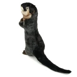 Handcrafted 14 Inch Lifelike Standing Stuffed River Otter By Hansa -Boutique plush toy store HN 3814 4