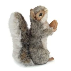 Handcrafted 8 Inch Standing Lifelike Stuffed Gray Squirrel By Hansa -Boutique plush toy store HN 4841 4