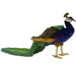 Handcrafted 13 Inch Lifelike Peacock Stuffed Animal By Hansa -Boutique plush toy store HN 5437 4