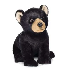 Lifelike Stuffed Black Bear Cub By Demdaco