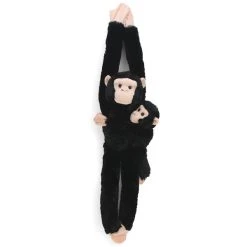 Hanging Stuffed Chimpanzee With Baby By Wild Republic