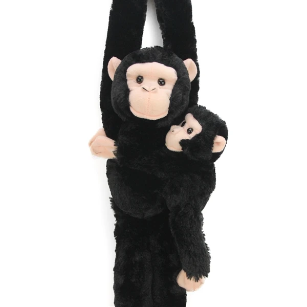 Hanging Stuffed Chimpanzee With Baby By Wild Republic 2 Hanging Stuffed Chimpanzee With Baby By Wild Republic - Image 2