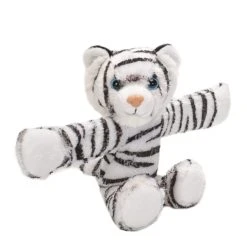 Huggers White Tiger Stuffed Animal Slap Bracelet By Wild Republic