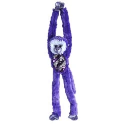 Purple Sequin Hanging Monkey Stuffed Animal By Wild Republic