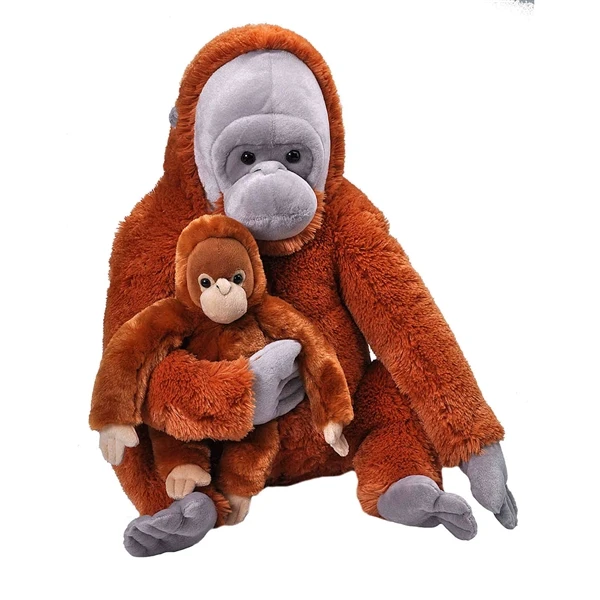 Jumbo Mom & Baby Orangutan Stuffed Animals By Wild Republic 1 Jumbo Mom & Baby Orangutan Stuffed Animals By Wild Republic