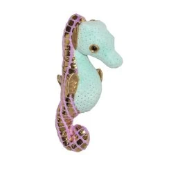 Shiny Stuffed Green Seahorse Foilkins By Wild Republic