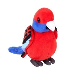 Pocketkins Eco-Friendly Plush Crimson Rosella Parrot By Wild Republic